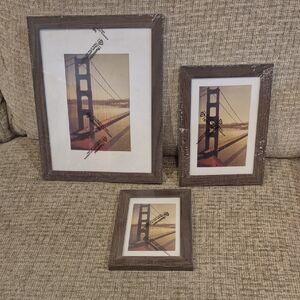 Brown Wooden Picture Frame Set